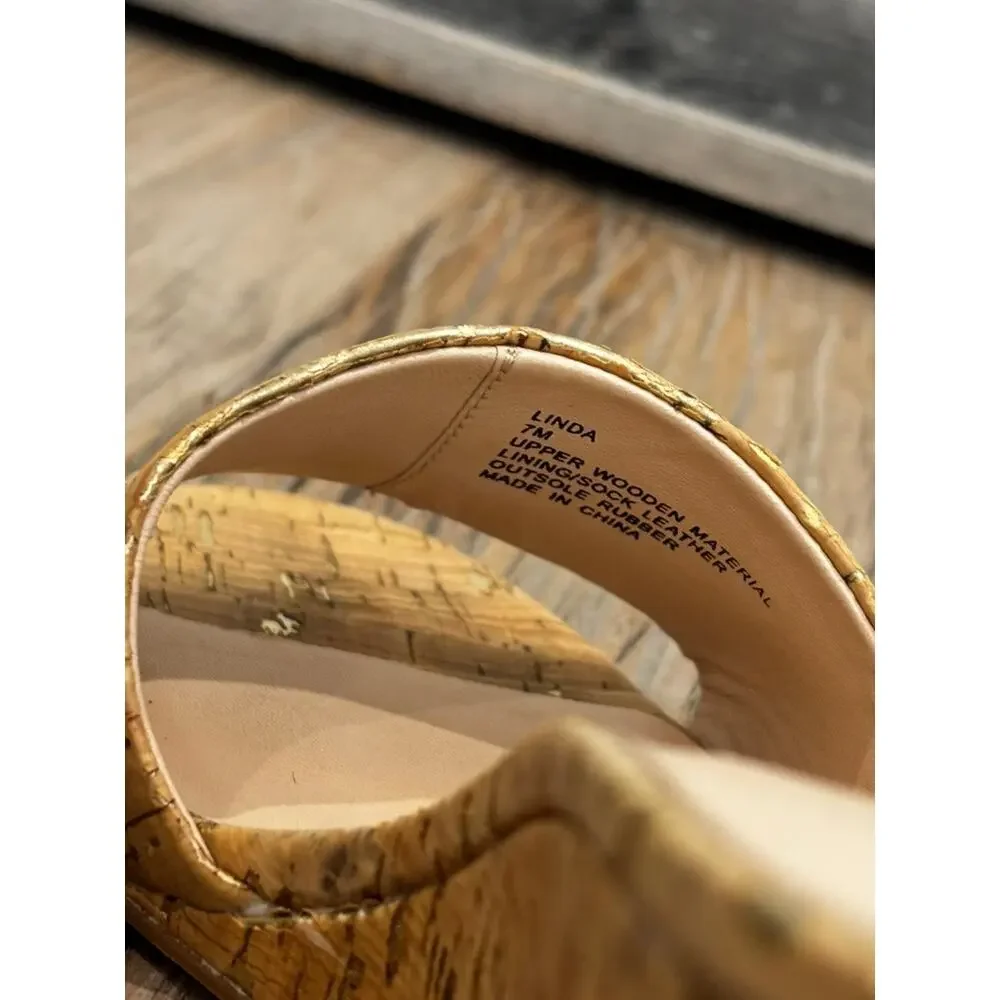 Kate Spade Cork Wedge Sandals Size 7